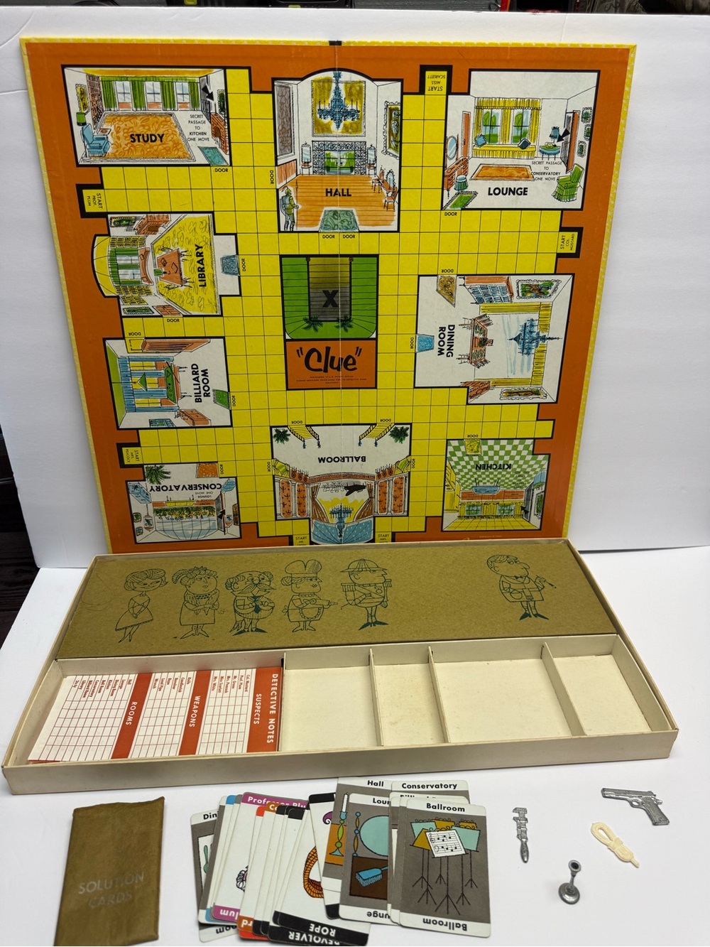 Vintage Clue Board Game 1963 **Parts Only***